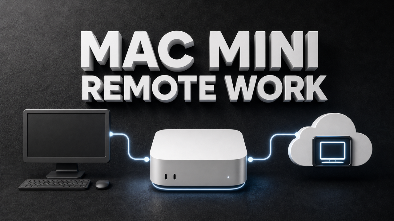 Mac miniとリモートワーク環境のプレミアム3Dアイキャッチ画像