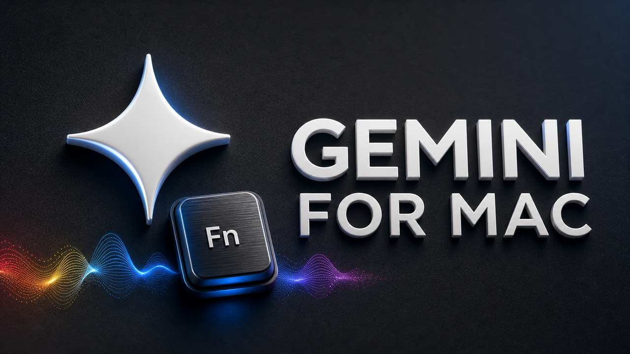 Mac版GeminiのFnキー音声入力とローカルファイル要約を表したアイキャッチ画像