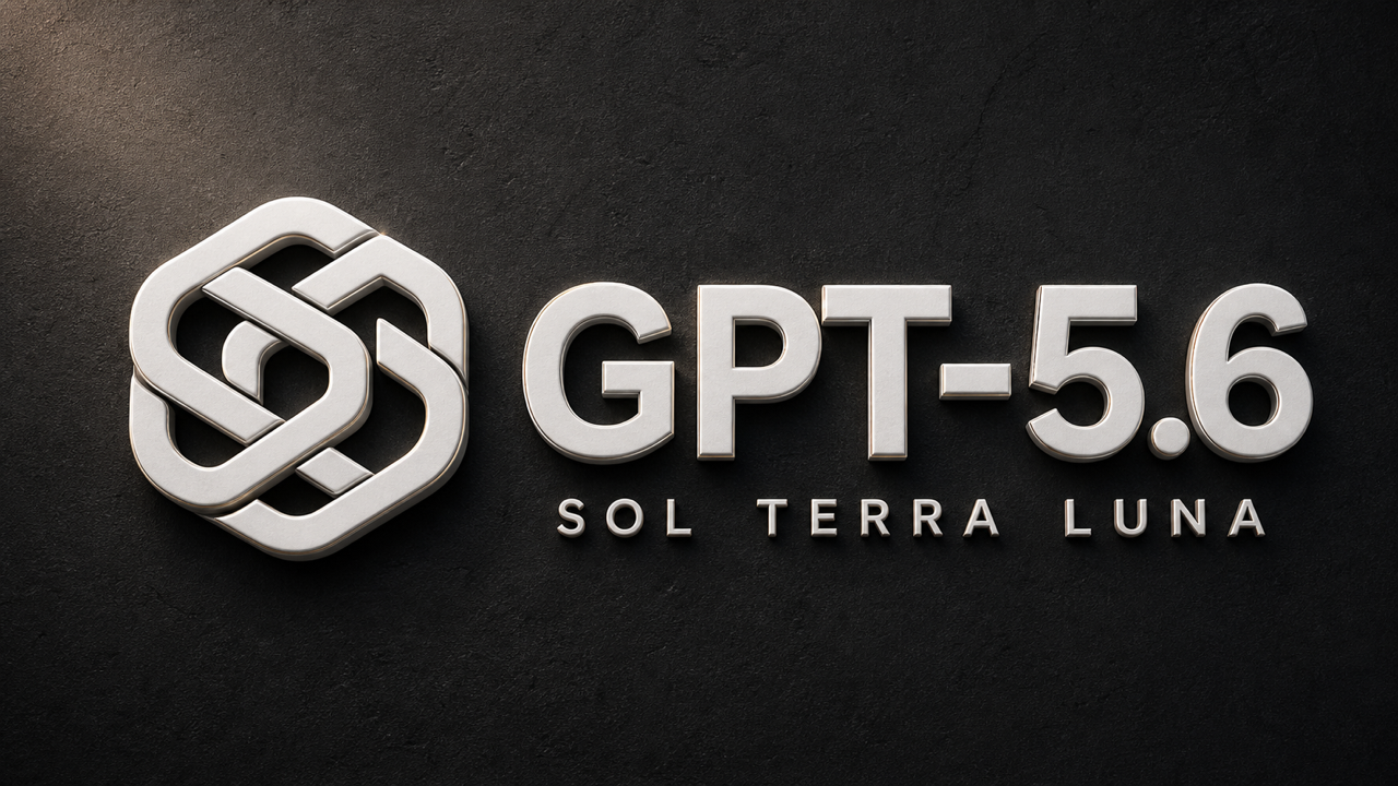 GPT-5.6 Sol・Terra・Lunaを表現した黒基調の3Dアイキャッチ