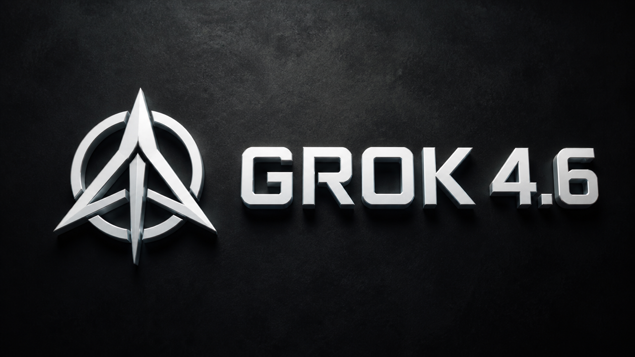 Grok 4.6のプレミアム3Dロゴ調アイキャッチ