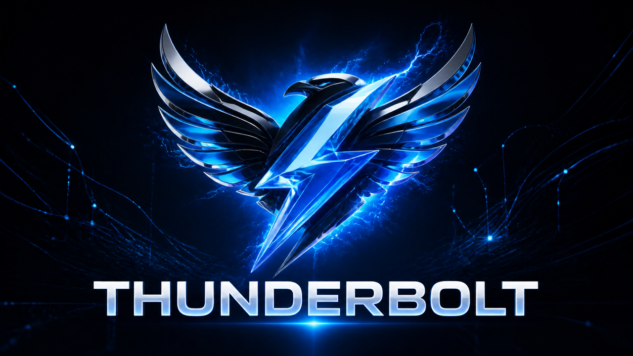 Thunderbolt オープンソース企業AIを表す稲妻と翼のイメージ