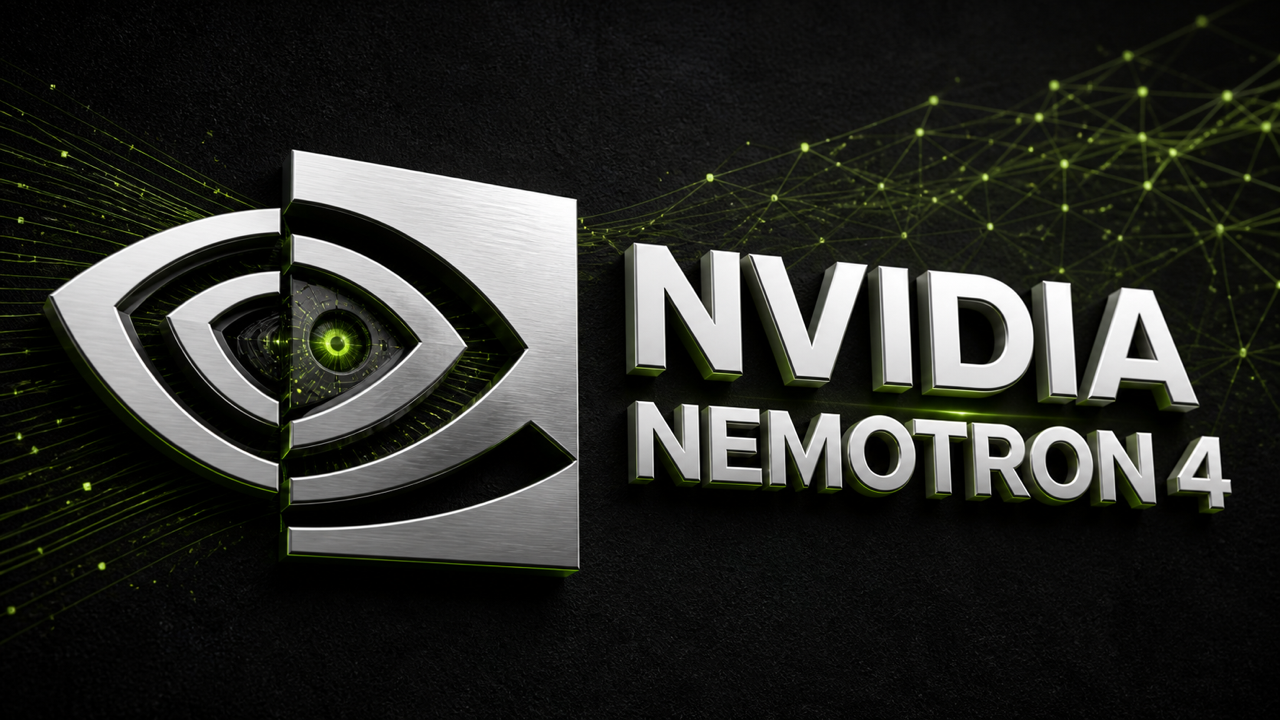 NVIDIAが開発中の次世代大規模言語モデルNemotron 4をイメージしたアイキャッチ画像